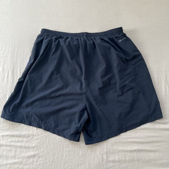 Nike Dri-Fit 7" Shorts, Men's Large, Black/Blue - Picture 3 of 3